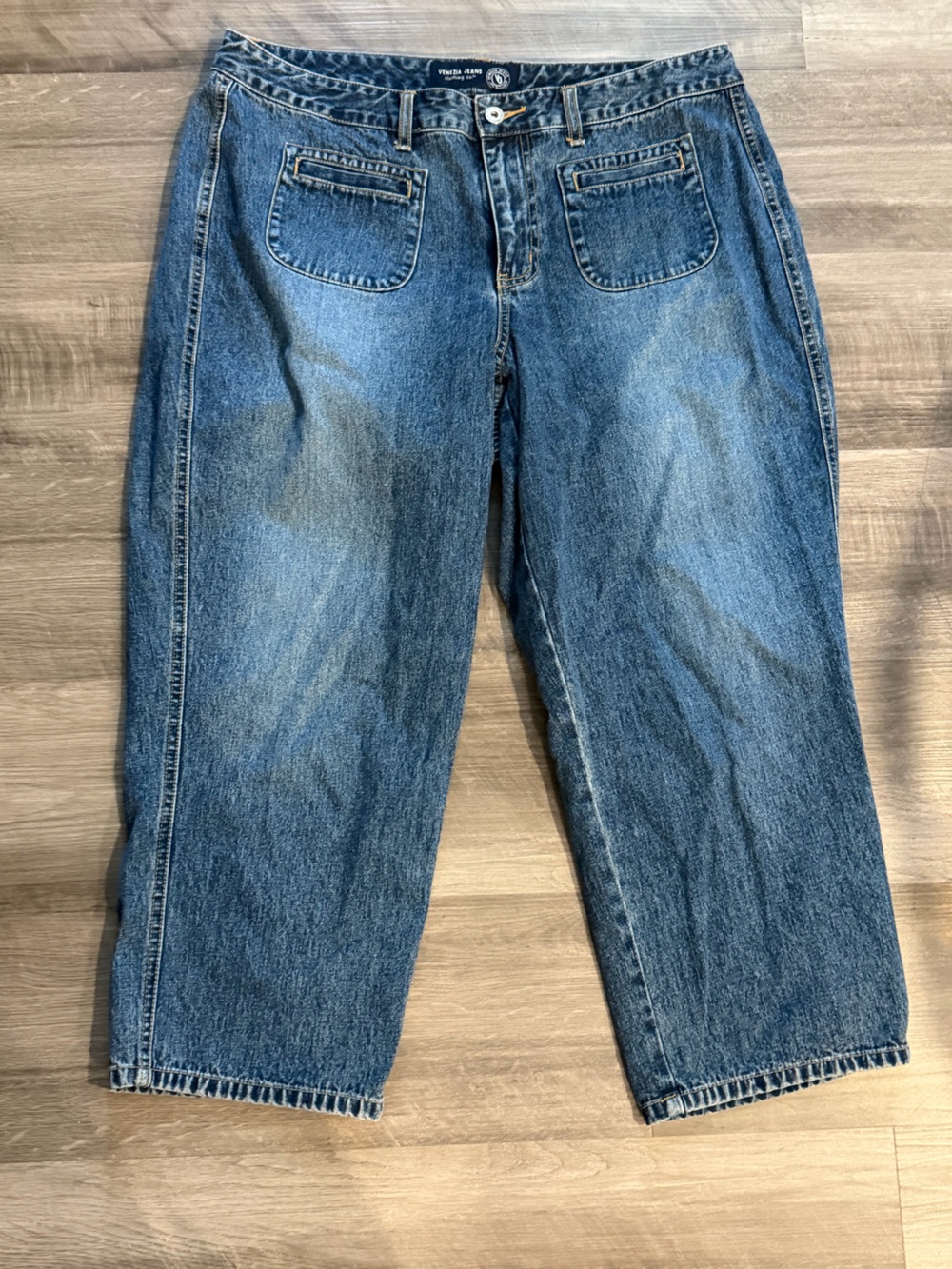 Venezia Jeans Women’s Size 16 Wide Leg Cropped Denim Culotte Jeans